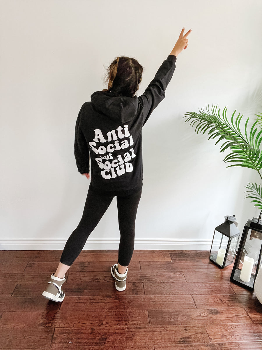 Anti Social But Social Club Unisex Hoodie - Black – Love Squared