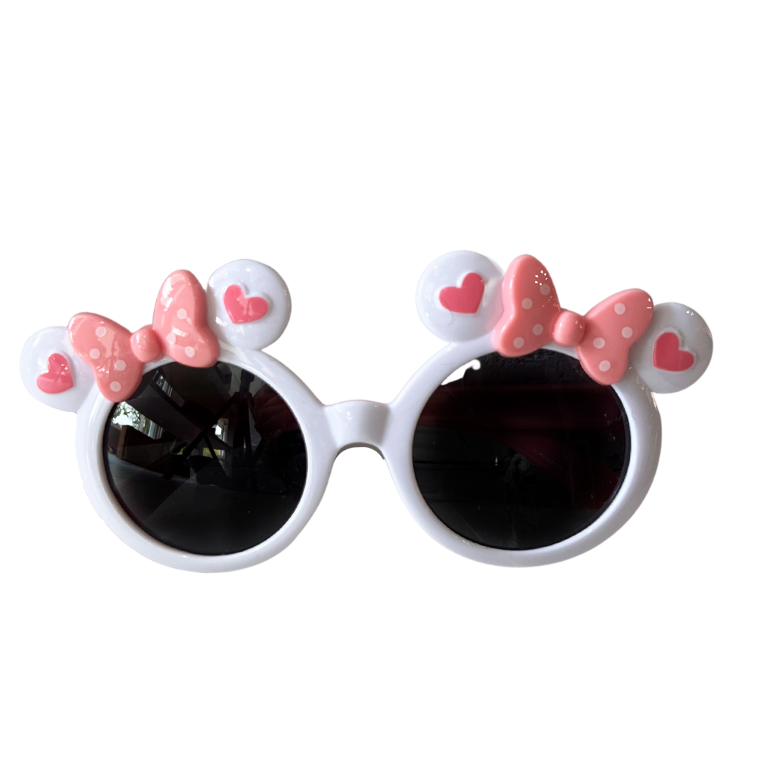 Kids White Mouse Ears Sunglasses