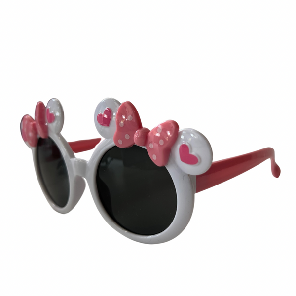 Kids White Mouse Ears Sunglasses