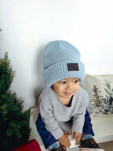 KIDS Pacific Blue Waffle Toque