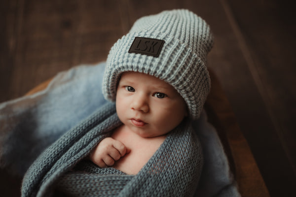 Pacific Blue Baby Waffle Toque