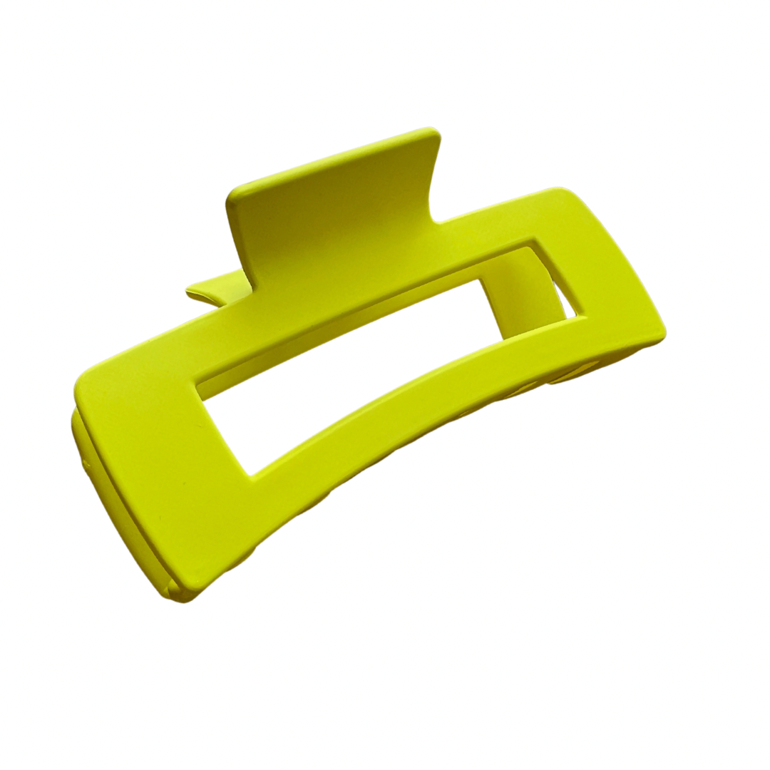 Matte Neon Yellow Claw Clip - Large