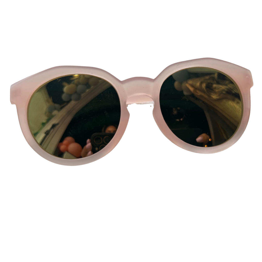 Kids Pink Mirror Round Sunglasses