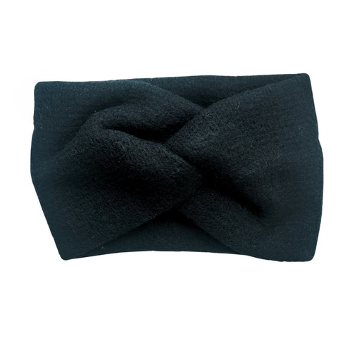 Black Cozy Knit Winter Headband