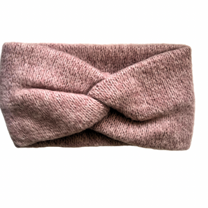 Dusty Rose Cozy Knit Winter Headband