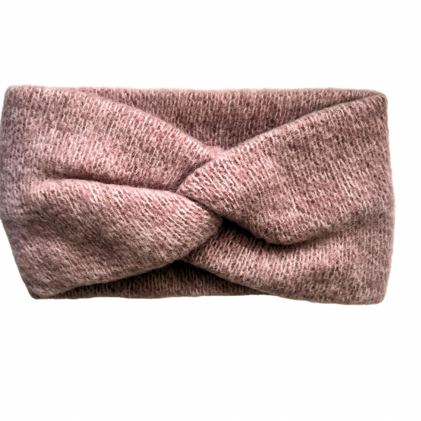 Dusty Rose Cozy Knit Winter Headband
