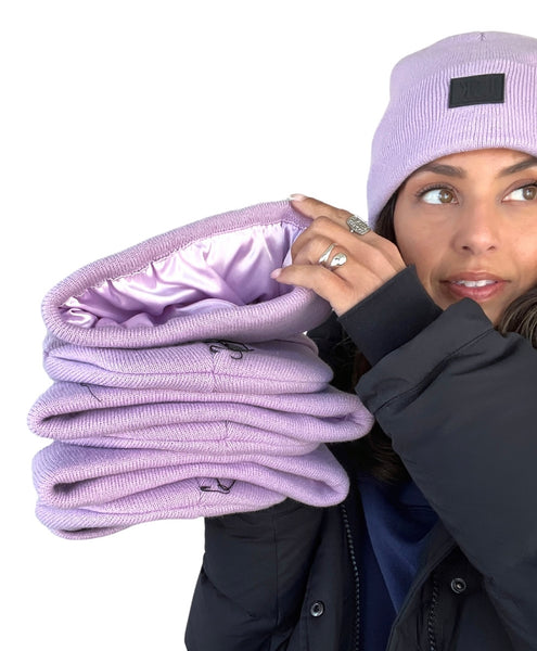 Lilac SATIN Lined Toque