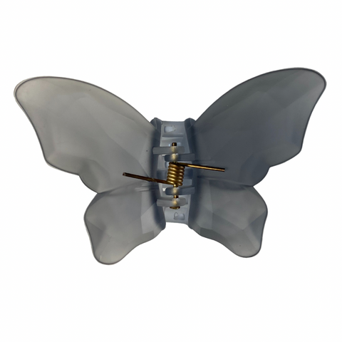 Smoke Frosted Butterfly Claw Clip - Small