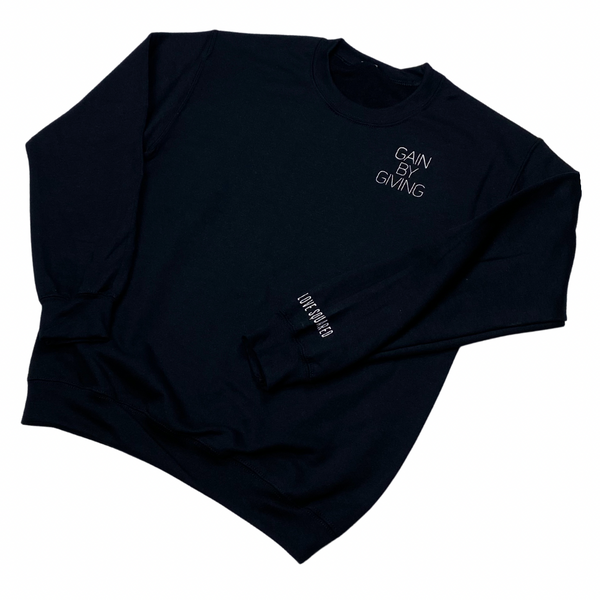 Gain By Giving Crew Sweatshirt - Black