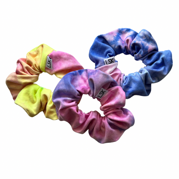 Neon Tie Dye Scrunchie