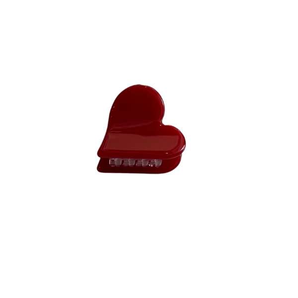 Cherry Mini Heart Claw Clip