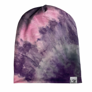 Smokey Tie Dye Bamboo Adult Slouchy Beanie