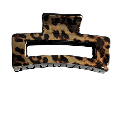 Metallic Big Leopard Claw Clip - Medium