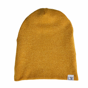 Mustard Sweater Slouchy Beanie