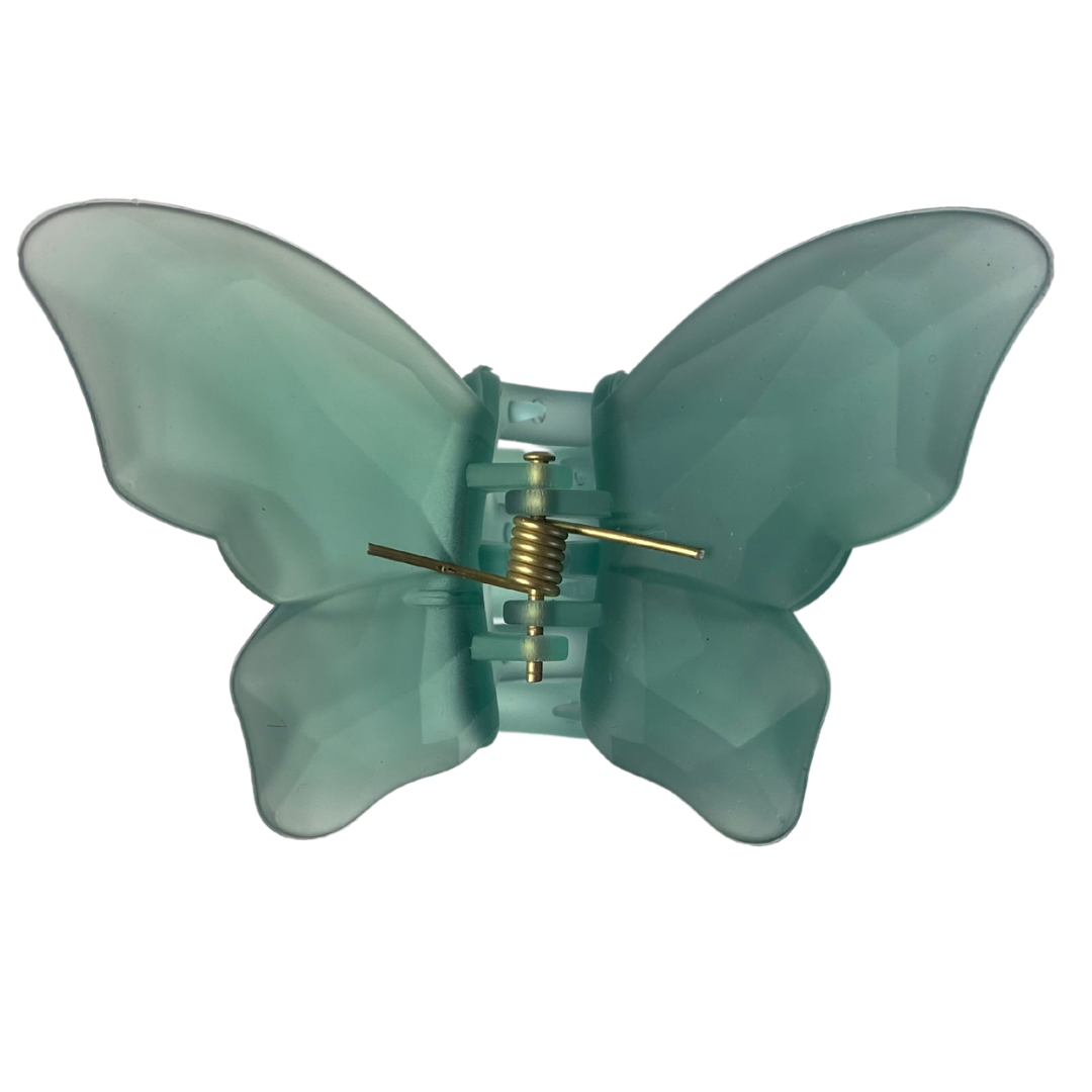 Jade Frosted Butterfly Claw Clip - Small