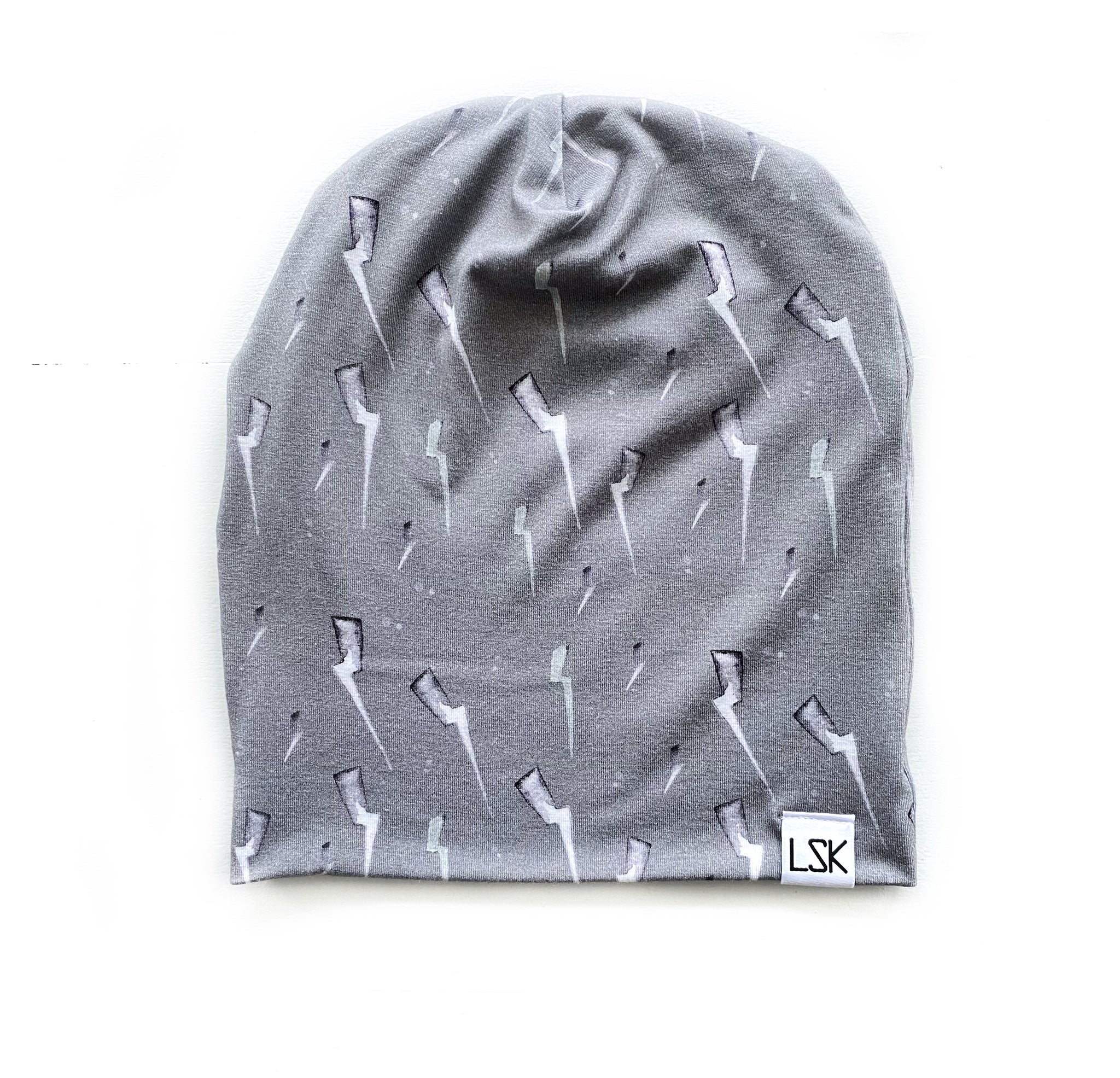 Exclusive Watercolour Bolt Bamboo Slouchy Beanie