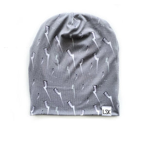 Exclusive Watercolour Bolt Bamboo Adult Slouchy Beanie