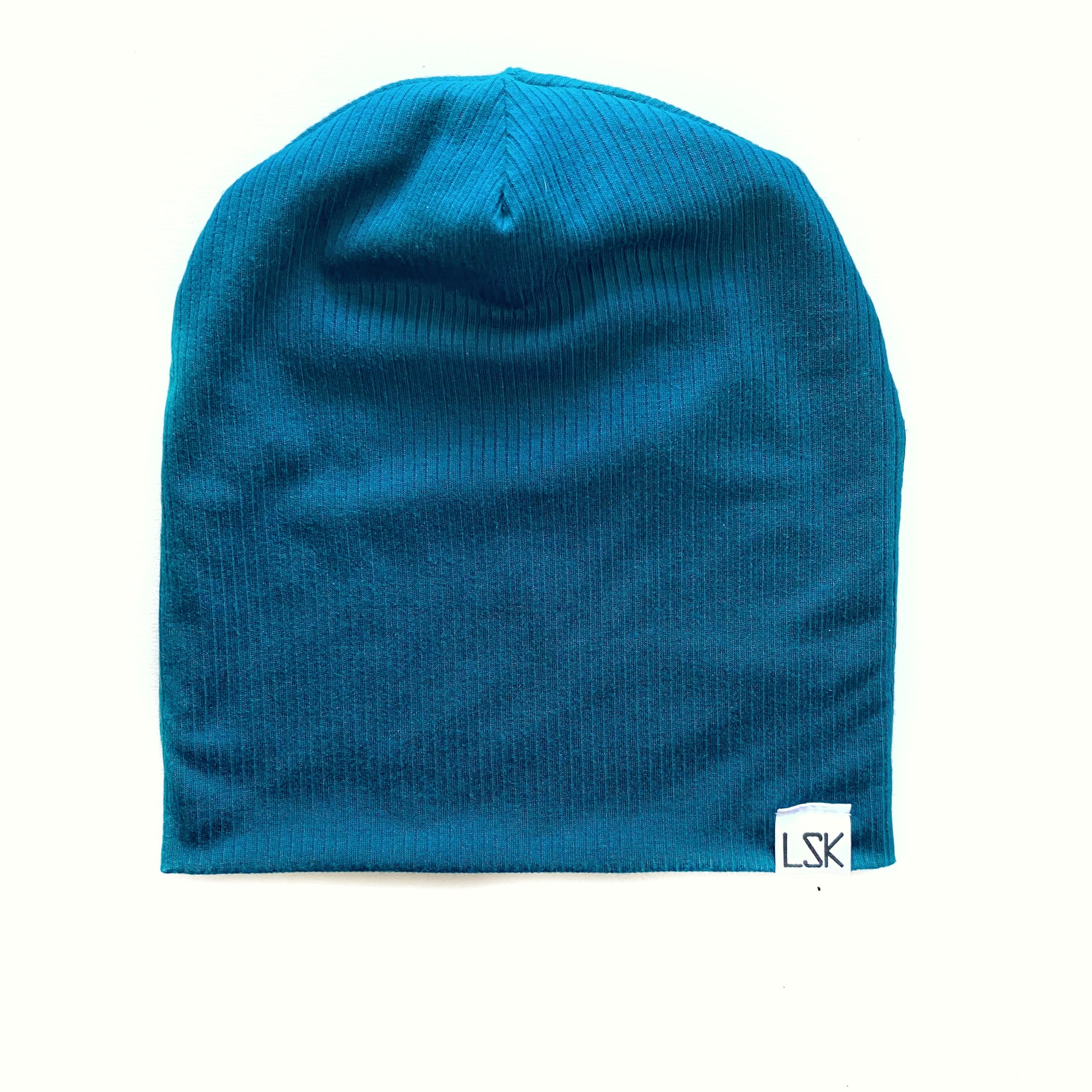 Keepin' It Teal Ribbed Slouchy Beanie