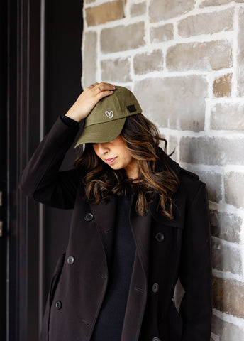 Olive Satin Lined Ball Cap