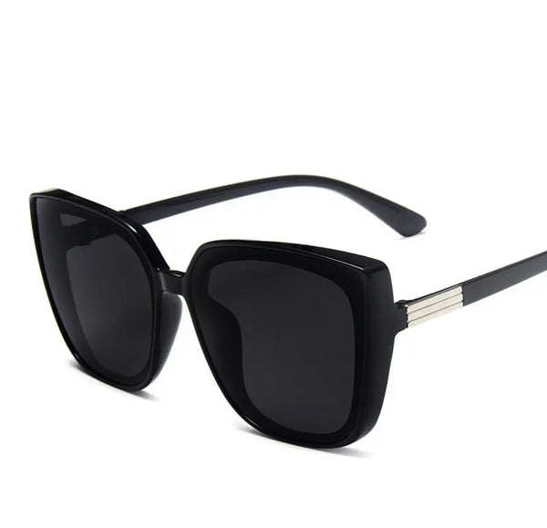Black Wide Cat Eye Oversized Sunglasses
