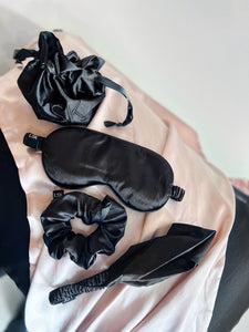 Black 4pc Luxe Satin Gift Set