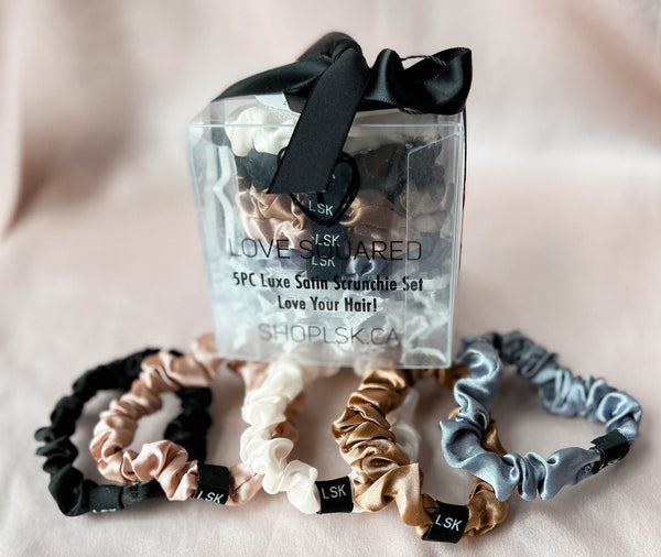 5pc Luxe Satin Scrunchie Set