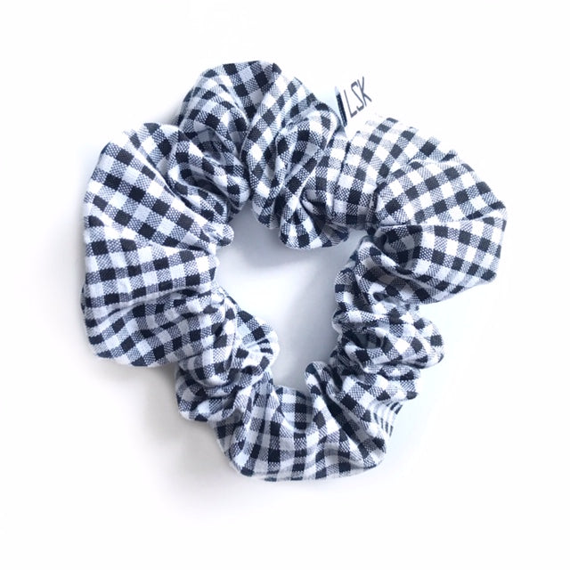 Black Gingham Scrunchie