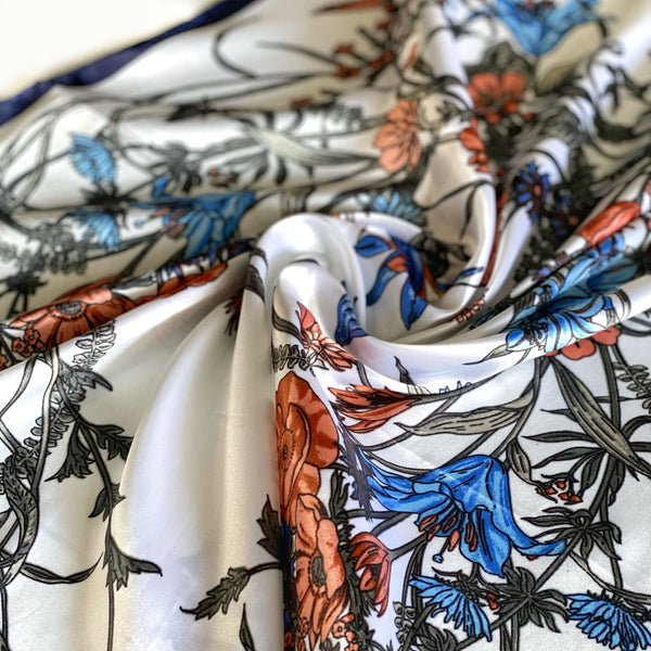 Floral Envy Satin Blend Scarf