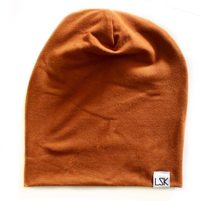 Rust Bamboo Adult Slouchy Beanie
